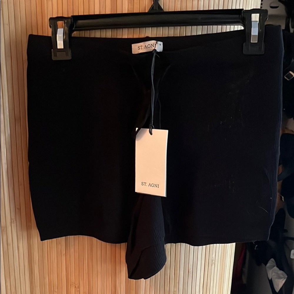 St. Agni Black High Waist Shorts NWT